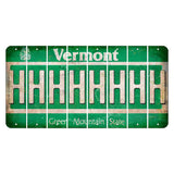 Vermont Green Mountain State Cut License Plate Strips (Set of 8) H