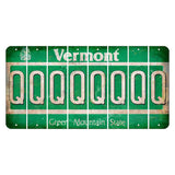 Vermont Green Mountain State Cut License Plate Strips (Set of 8) Q