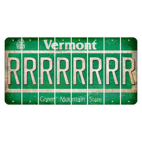 Vermont Green Mountain State Cut License Plate Strips (Set of 8) R