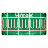 Vermont Green Mountain State Cut License Plate Strips (Set of 8) U