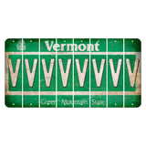 Vermont Green Mountain State Cut License Plate Strips (Set of 8) V