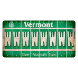 Vermont Green Mountain State Cut License Plate Strips (Set of 8) W