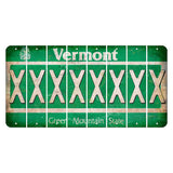 Vermont Green Mountain State Cut License Plate Strips (Set of 8) X