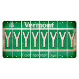 Vermont Green Mountain State Cut License Plate Strips (Set of 8) Y