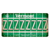 Vermont Green Mountain State Cut License Plate Strips (Set of 8) Z