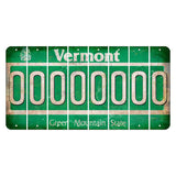 Vermont Green Mountain State Cut License Plate Strips (Set of 8)