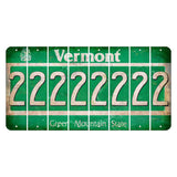 Vermont Green Mountain State Cut License Plate Strips (Set of 8) 2