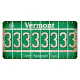 Vermont Green Mountain State Cut License Plate Strips (Set of 8) 3