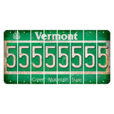 Vermont Green Mountain State Cut License Plate Strips (Set of 8) 5