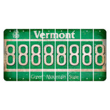 Vermont Green Mountain State Cut License Plate Strips (Set of 8) 8