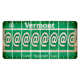 Vermont Green Mountain State Cut License Plate Strips (Set of 8) At Sign