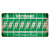 Vermont Green Mountain State Cut License Plate Strips (Set of 8) Hashtag