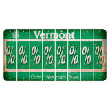 Vermont Green Mountain State Cut License Plate Strips (Set of 8) Percent Sign