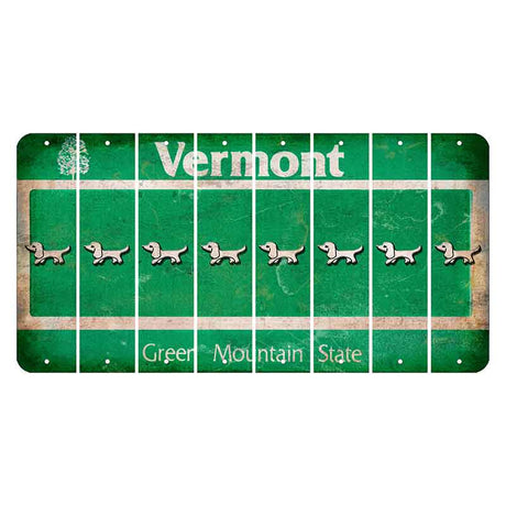 Vermont Green Mountain State Cut License Plate Strips (Set of 8) Dog