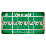 Vermont Green Mountain State Cut License Plate Strips (Set of 8) Pumpkin