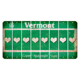 Vermont Green Mountain State Cut License Plate Strips (Set of 8) Heart