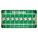 Vermont Green Mountain State Cut License Plate Strips (Set of 8) Shamrock