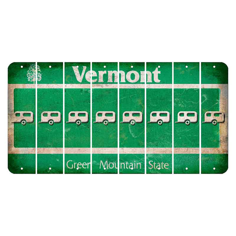 Vermont Green Mountain State Cut License Plate Strips (Set of 8) Trailer