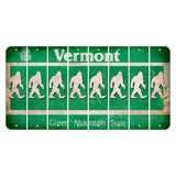 Vermont Green Mountain State Cut License Plate Strips (Set of 8) Bigfoot