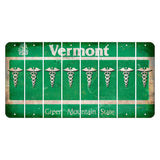 Vermont Green Mountain State Cut License Plate Strips (Set of 8) Caduceus