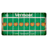 Vermont Green Mountain State Cut License Plate Strips (Set of 8) Peach