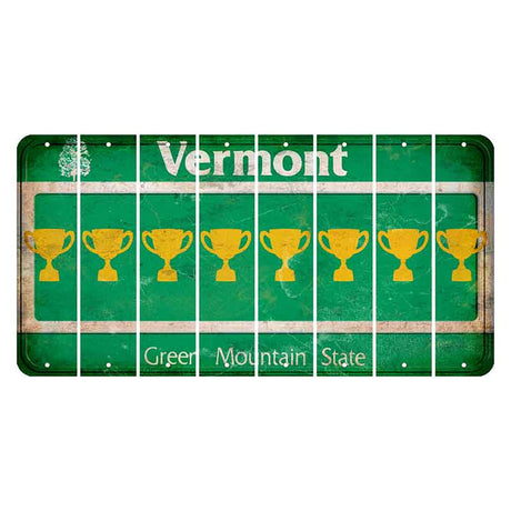 Vermont Green Mountain State Cut License Plate Strips (Set of 8) Trophy