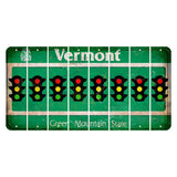 Vermont Green Mountain State Cut License Plate Strips (Set of 8) Traffic Light