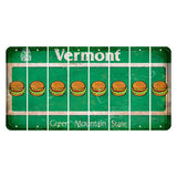 Vermont Green Mountain State Cut License Plate Strips (Set of 8) Hamburger