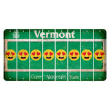 Vermont Green Mountain State Cut License Plate Strips (Set of 8) Emoji - Heart Eyes