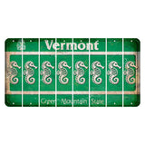 Vermont Green Mountain State Cut License Plate Strips (Set of 8) Seahorse