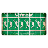 Vermont Green Mountain State Cut License Plate Strips (Set of 8) Basketball Player