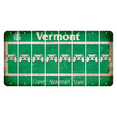 Vermont Green Mountain State Cut License Plate Strips (Set of 8) X Controller