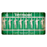 Vermont Green Mountain State Cut License Plate Strips (Set of 8) Police Officer