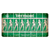 Vermont Green Mountain State Cut License Plate Strips (Set of 8) Cowgirl