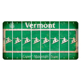 Vermont Green Mountain State Cut License Plate Strips (Set of 8) Snowboarder