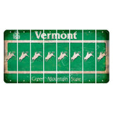 Vermont Green Mountain State Cut License Plate Strips (Set of 8) Bull Rider