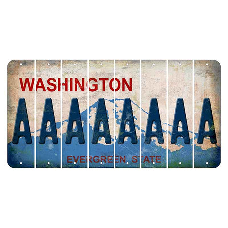 Washington Evergreen State Cut License Plate Strips (Set of 8) A