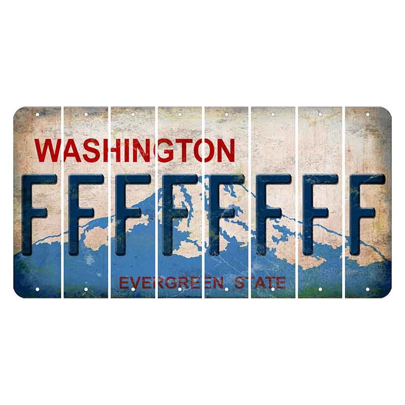 Washington Evergreen State Cut License Plate Strips (Set of 8) F