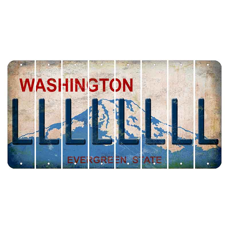 Washington Evergreen State Cut License Plate Strips (Set of 8) L