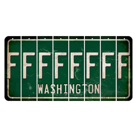 Washington Green Cut License Plate Strips (Set of 8) F