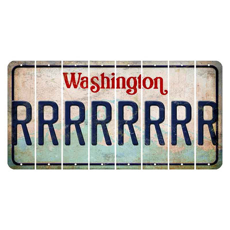 Washington Mount Rainier Cut License Plate Strips (Set of 8) R