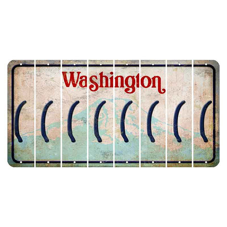 Washington Mount Rainier Cut License Plate Strips (Set of 8) Parenthesis - Left