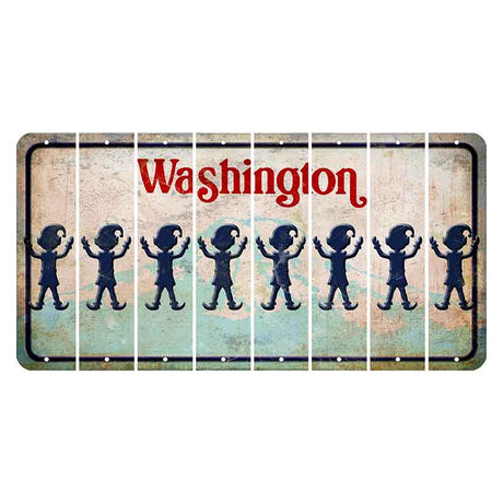 Washington Mount Rainier Cut License Plate Strips (Set of 8) Elf