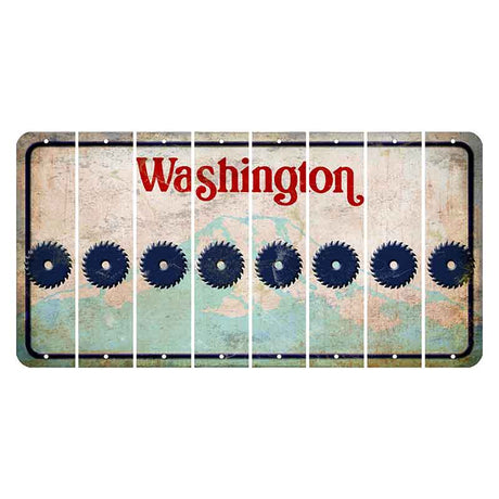 Washington Mount Rainier Cut License Plate Strips (Set of 8) Saw Blade