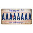 Washington DC.gov Cut License Plate Strips (Set of 8) A