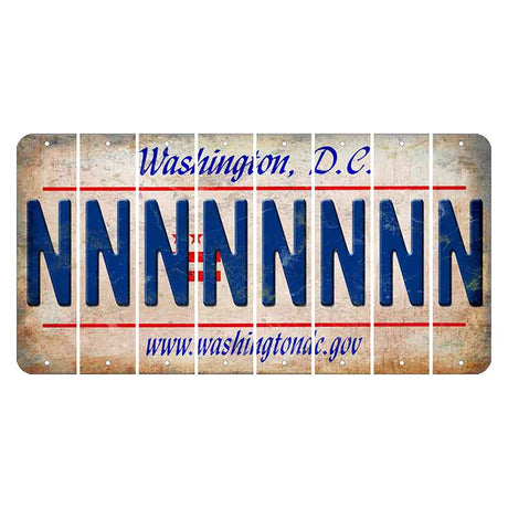 Washington DC.gov Cut License Plate Strips (Set of 8) N