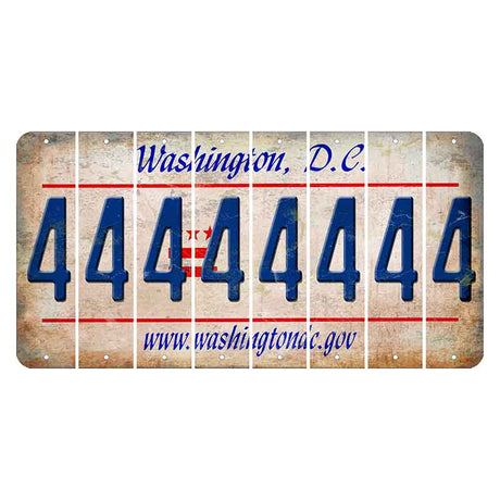 Washington DC.gov Cut License Plate Strips (Set of 8) 4