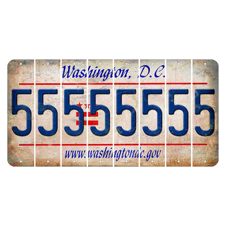 Washington DC.gov Cut License Plate Strips (Set of 8) 5