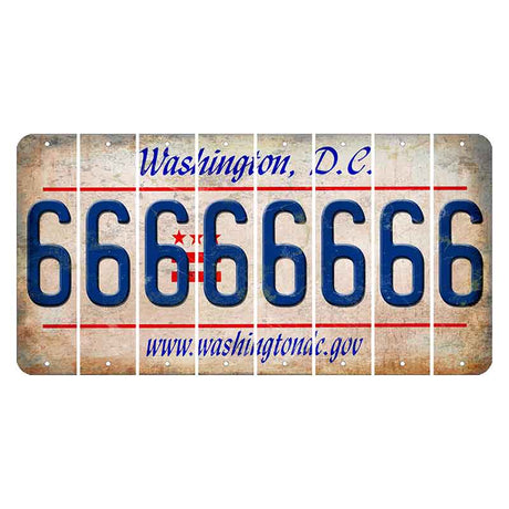 Washington DC.gov Cut License Plate Strips (Set of 8) 6