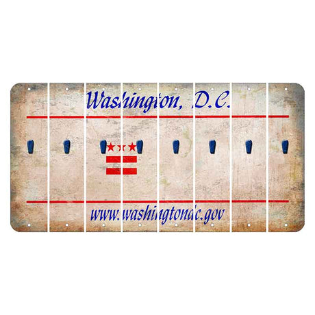 Washington DC.gov Cut License Plate Strips (Set of 8) Apostrophe